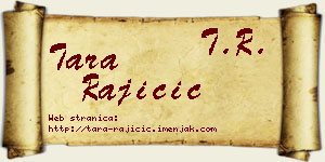 Tara Rajičić vizit kartica